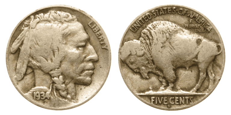 1934 Buffalo Nickel Value Guide