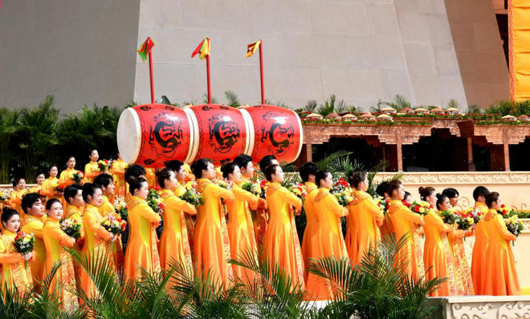 中華民族の始祖、黄帝を祭る式典　中国河南省新鄭