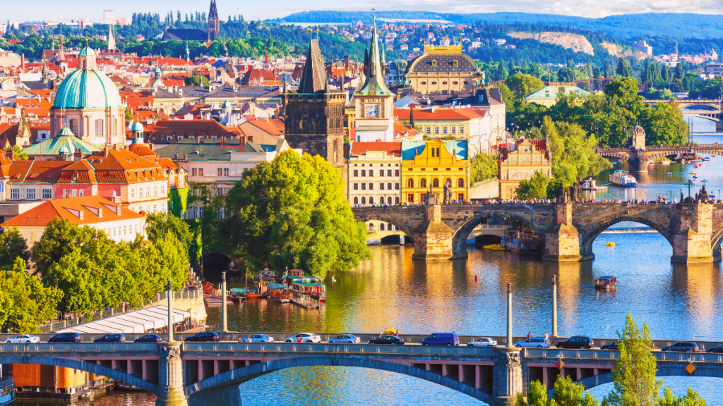 <p>Step into a fairytale world in Prague, a city renowned for its stunning architecture, rich history, and romantic ambiance. Explore the medieval streets of the Old Town, marvel at the majestic Prague Castle towering over the city, and cross the iconic Charles Bridge adorned with Baroque statues. </p><p>Immerse yourself in the city’s vibrant cultural scene, from classical concerts to traditional Czech cuisine, creating enchanting memories in this magical European destination.</p>