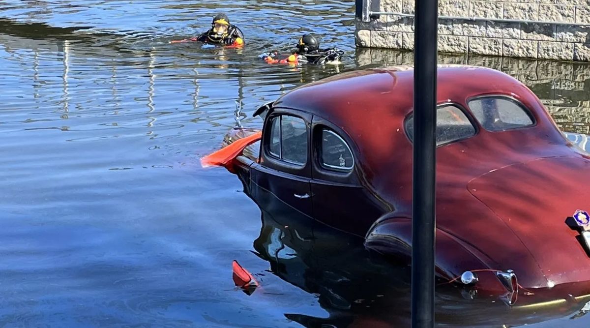 podría pasarle a cualquiera: este aficionado perdió su adorado coche clásico en el lago