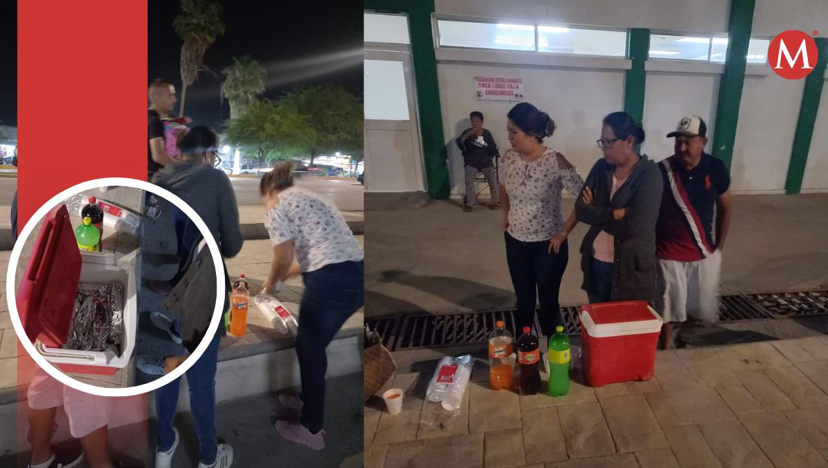 familia regala burritos a personas que esperan a sus seres queridos afuera de hospital en coahuila