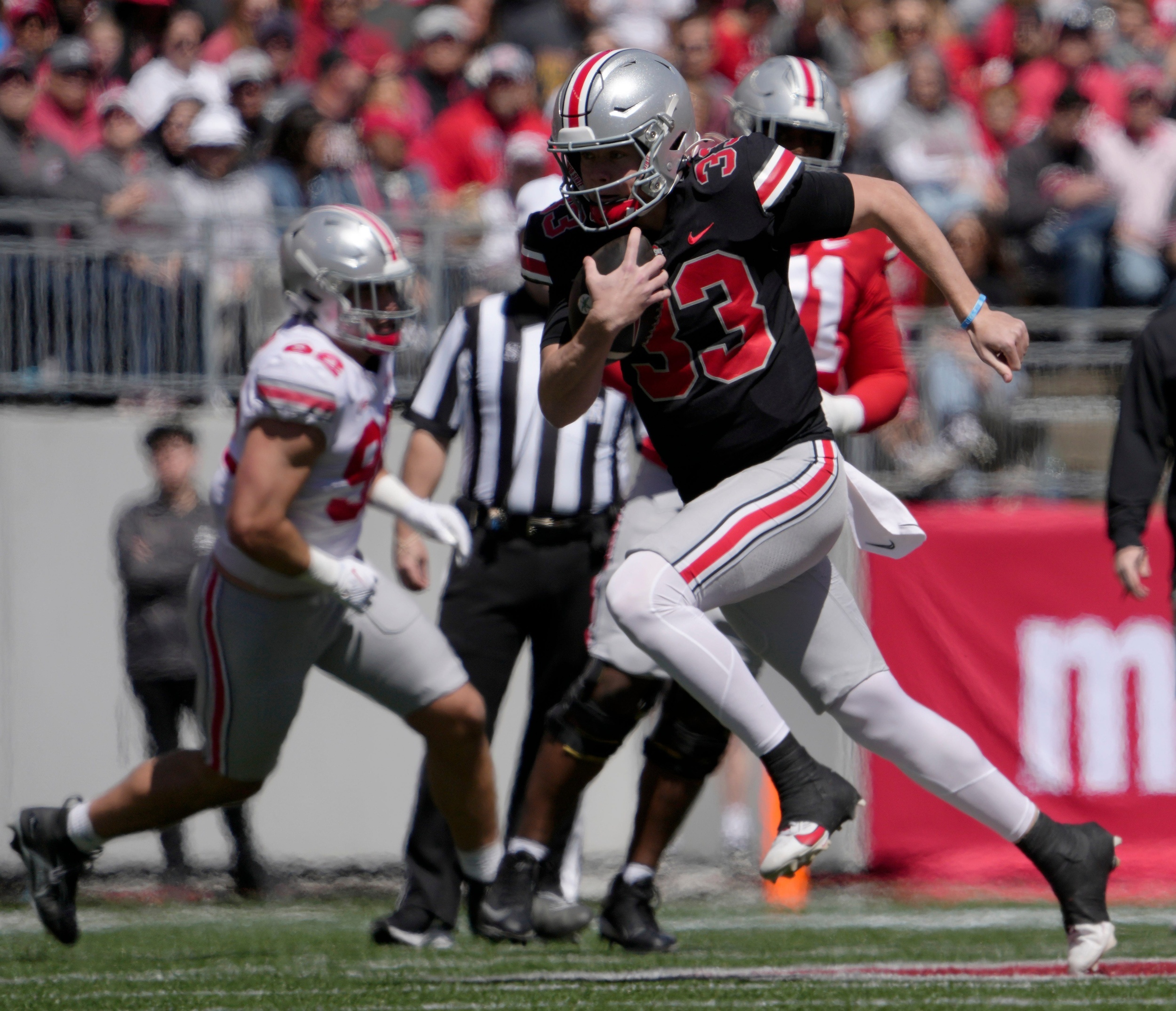 ohio state spring game takeaways: defense shines, question at quarterback remains