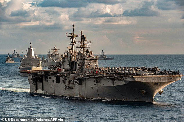 US sends in amphibious warship USS Bataan and support vessels with ...