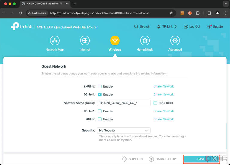 How to change router password web browser screenshot 6 TP-Link