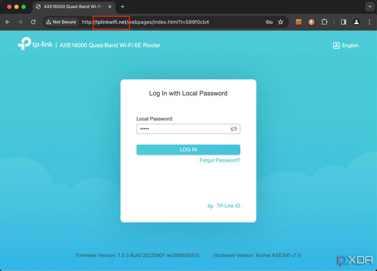 How to change router password web browser screenshot 1 TP-Link