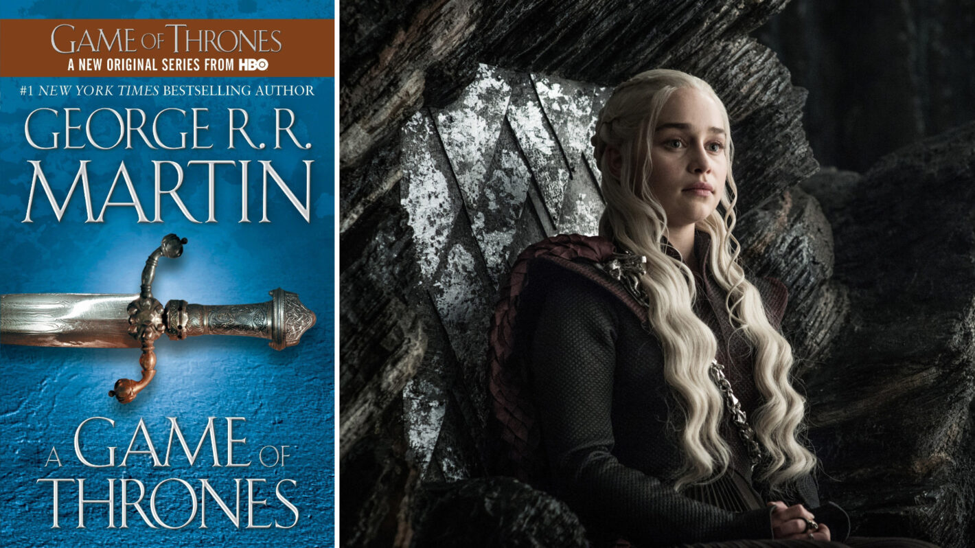 <p>The epic fantasy saga that became HBO’s hit series <em><a href="https://www.tvinsider.com/show/game-of-thrones/">Game of Thrones</a></em> was <a href="https://www.friscoisd.org/departments/library-media-services/library-collection-review-project/materials-removed" rel="noopener">banned by the Frisco, Texas, school district</a> for being “not age appropriate.” The books were also <a href="https://www.newsweek.com/kansas-prisoners-banned-reading-game-thrones-along-thousands-other-books-1440556" rel="noopener">banned by the Kansas Department of Corrections</a>. Noting that prisons often reject books with maps — even maps of fictional places — the Human Rights Defense Center’s Michelle Dillon quipped that <em>ASOIAF</em> was banned “because, you know, somehow it could lead to a prisoner escaping to Westeros.”</p> <p><a class="basic-button" href="https://www.amazon.com/George-Martins-Thrones-5-Book-Boxed/dp/0345535529?tag=tvinsider00-20">Buy This Book</a></p>