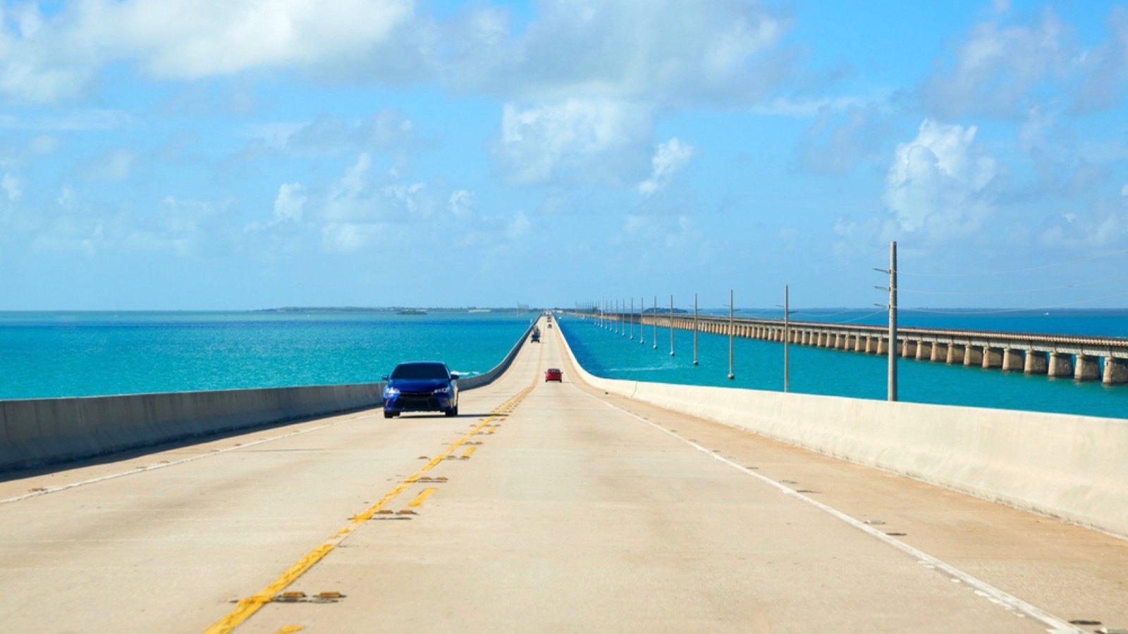 <p>On the Florida Key Scenic Highway road trip, you’ll enjoy 110 miles of ocean views framed by swaying palm trees. Along the way, you can visit the Key West Historic District and John Pennekamp Coral Reef State Park.</p><p>Besides the views, check out the Ernest Hemingway Home and Museum, Coral Castle, created by artist Edward Leedskalnin from coral reef rock, and the Turtle Hospital to learn about conservation efforts. Don’t forget the Seven Mile Bridge and Theater of the Seato swim with dolphins in Islamorada.</p>