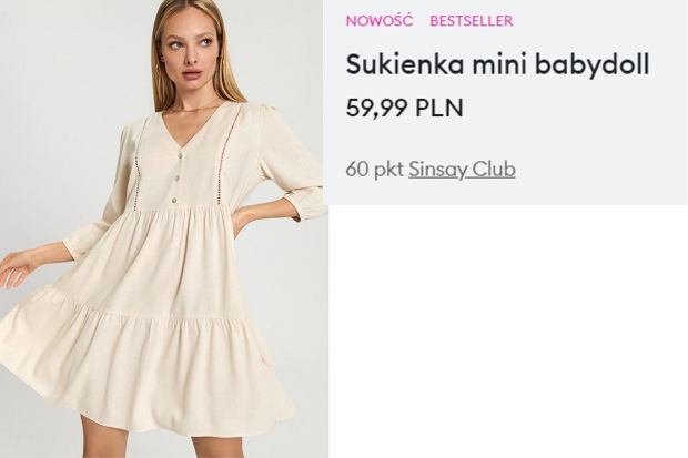 sukienka maskująca brzuszek w kik. kosztuje 30 zł, a wygląda nieziemsko. okazje w reserved i sinsay