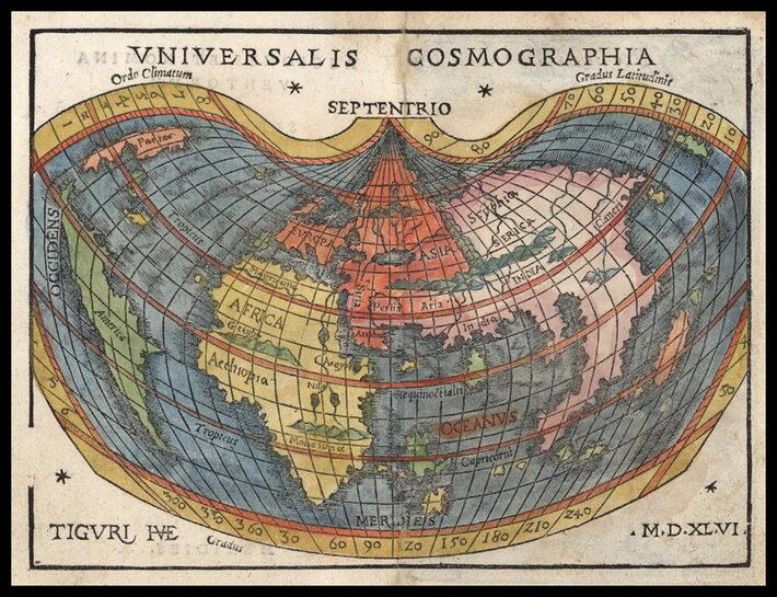 Mapa produzido em 1546 Foto: Wikicommons
