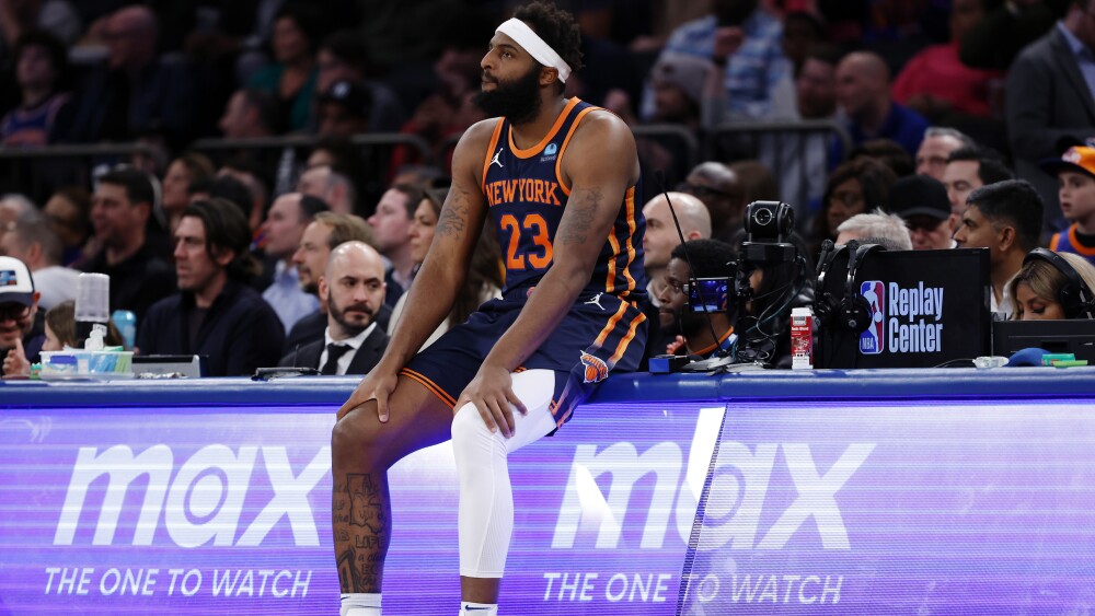 knicks' center mitchell robinson out for remainder of playoffs due to ankle injury