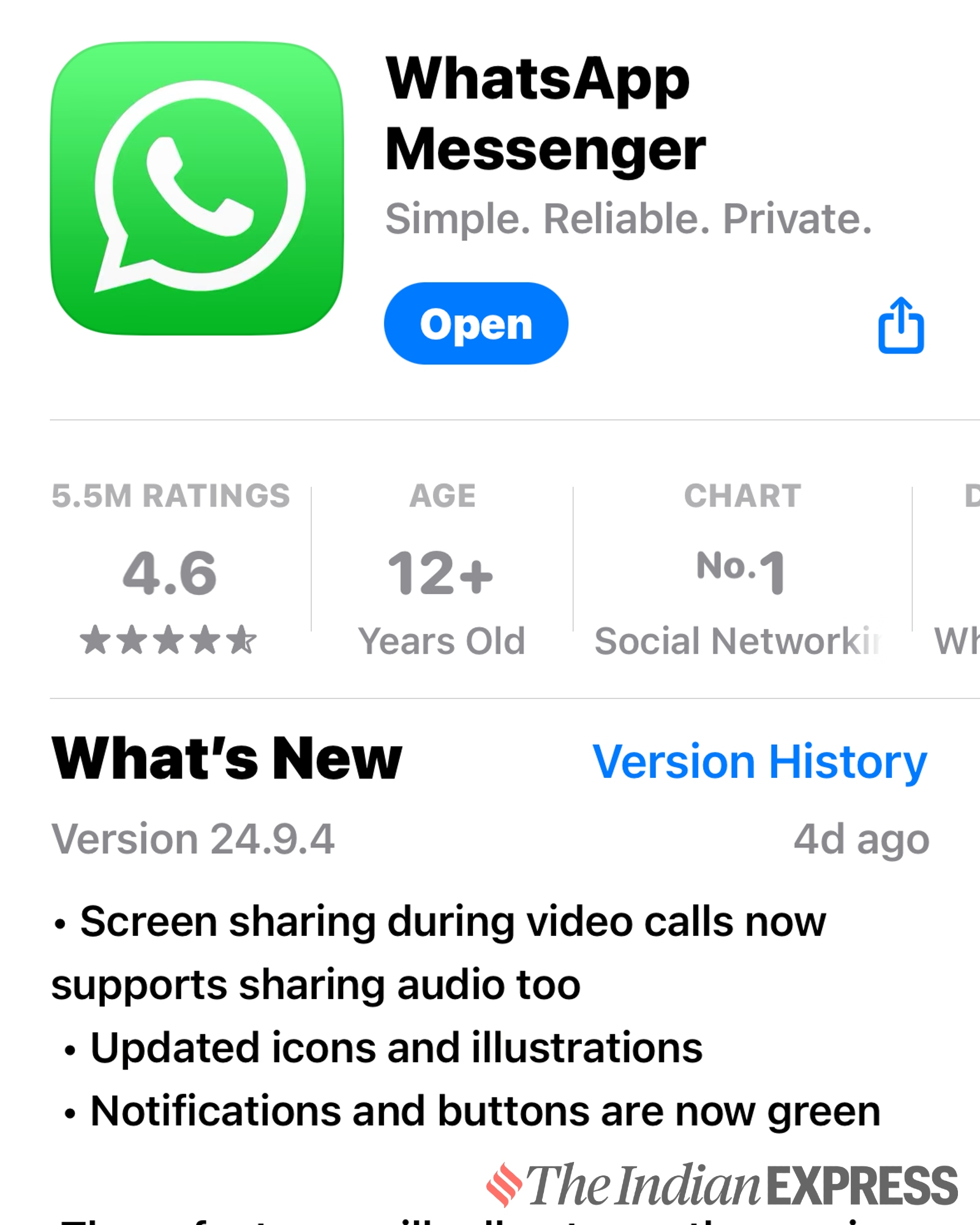 android, iphone whatsapp users can now share screen, audio during video calls