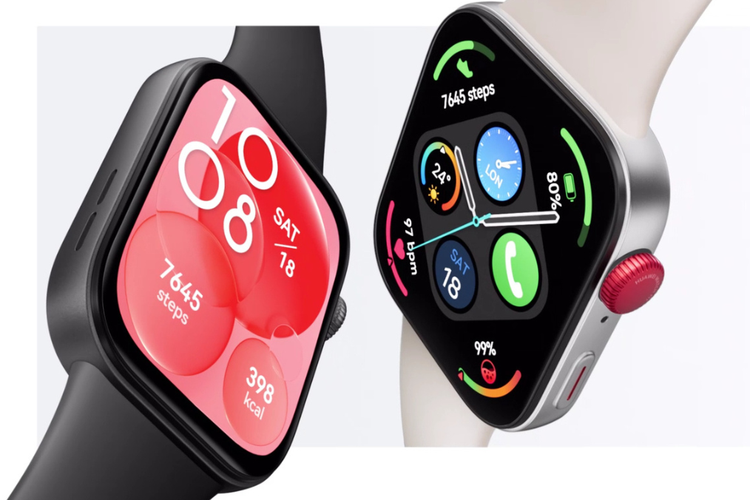 android, smartwatch huawei watch fit 3 meluncur, desain mirip apple watch