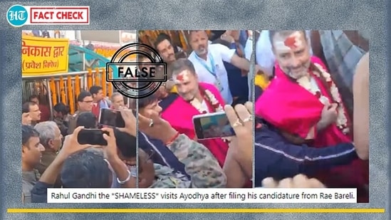 fact check: did rahul gandhi visit ayodhya after filing nomination for lok sabha polls?