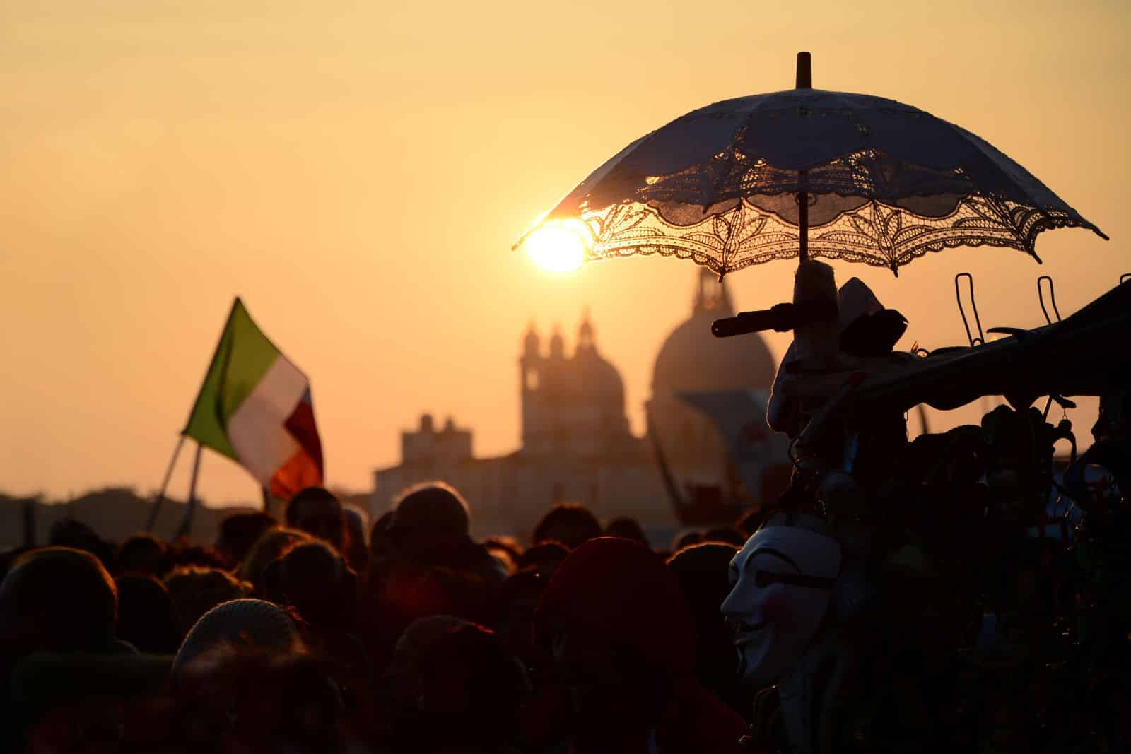 Image Credit: Shutterstock / Kate Kony <p><span>Hundreds of people gathered at the entrance point to the city, also known as the Piazzale Roma, and the city’s main train station, carrying signs and banners with words of protest. </span></p>