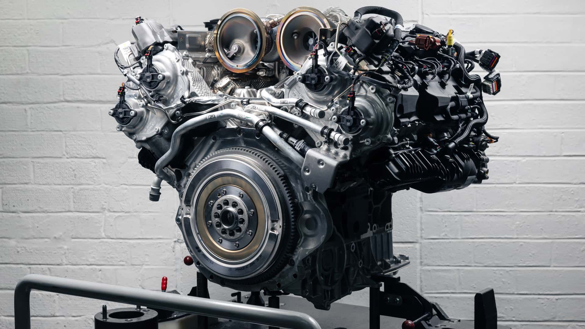 the new bentley hybrid v-8 engine outpunches the w-12