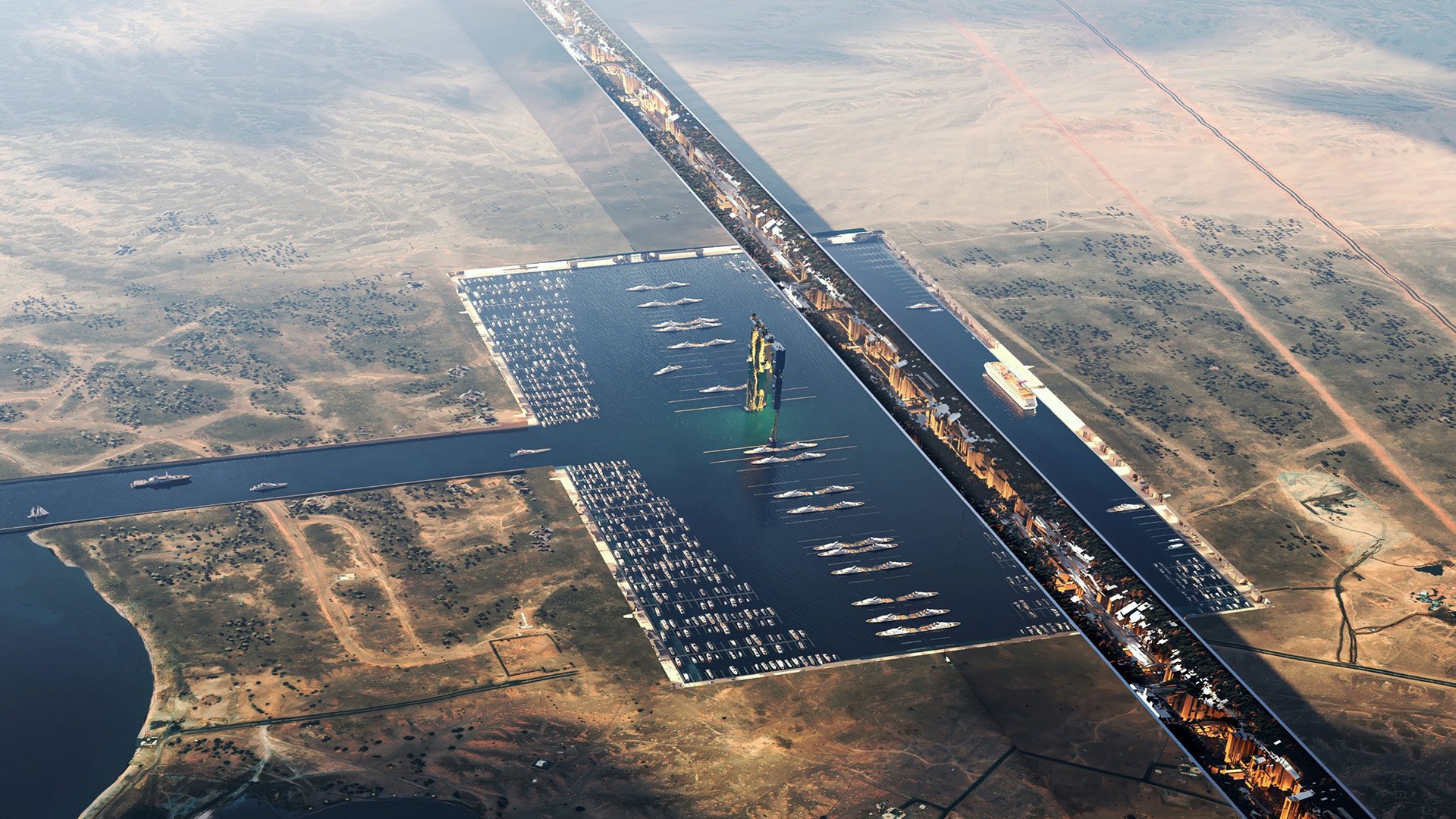 new images revealed of saudi arabia's £1,000,000,000,000 mega city