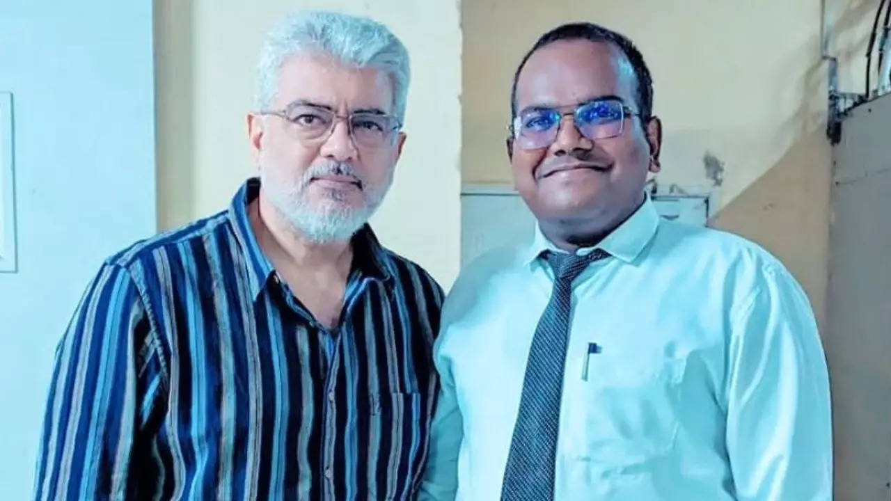 ajith spotted in a slim avatar as he prepares for 'good bad ugly' shoot