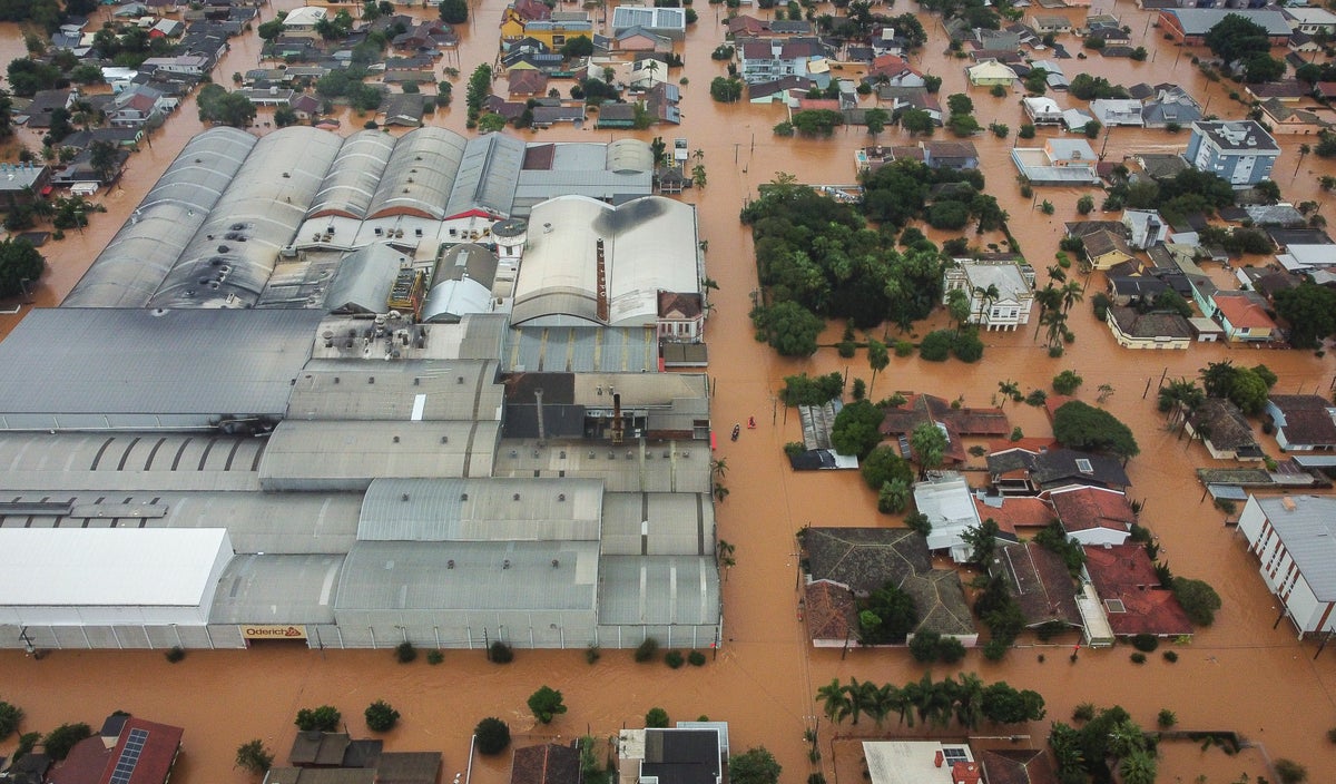 devastation of deadly brazil floods captured in drone footage