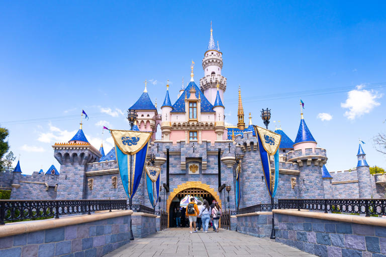 General views of Sleeping Beauty Castle at Disneyland on April 06, 2024 in Anaheim, California. Disneyland has received approval to go ahead with its expansion plan in California.