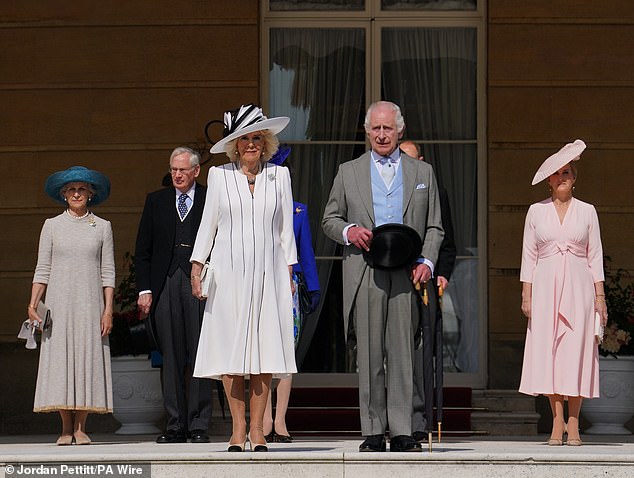 king charles 'delighted' at garden party despite harry visit
