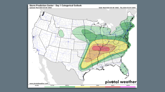 Severe weather outbreak to slam parts of U.S. for third straight day<br><br>