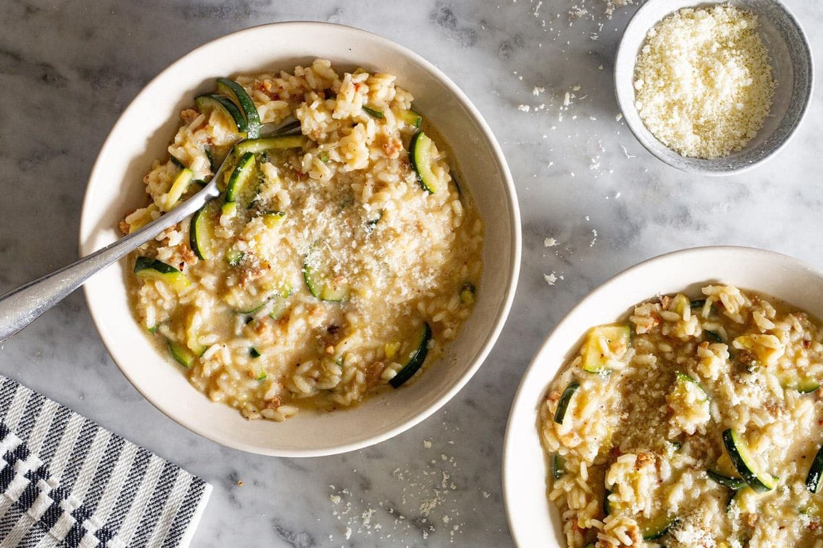 Creamy Risotto With Zucchini &amp; Sausage