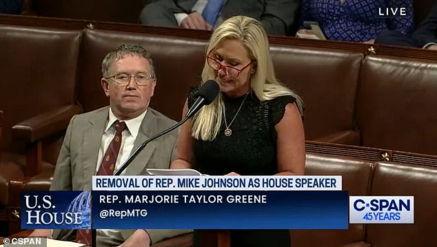 mtg humiliated after effort to oust mike johnson spectacularly fails