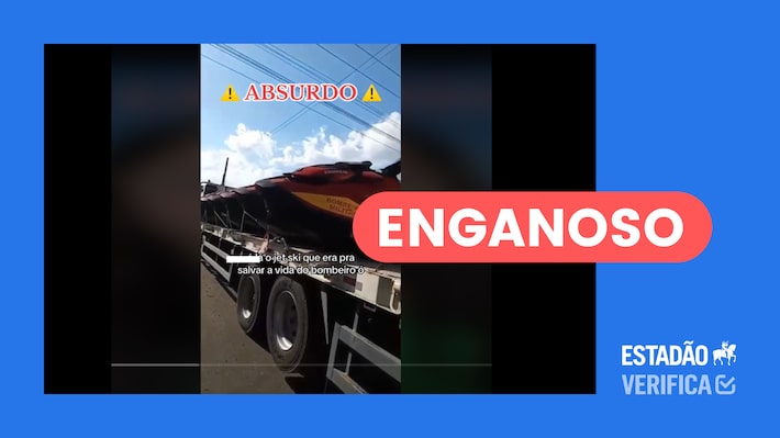 vídeo não mostra bombeiros do rs ‘escondendo’ jet skis em nova santa rita