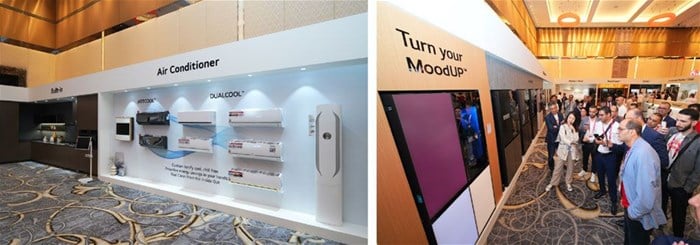 lg electronics showcases trendsetting home appliance products in the region