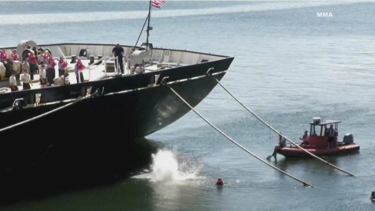 State of Maine vessel departs from Castine's pier for its last voyage