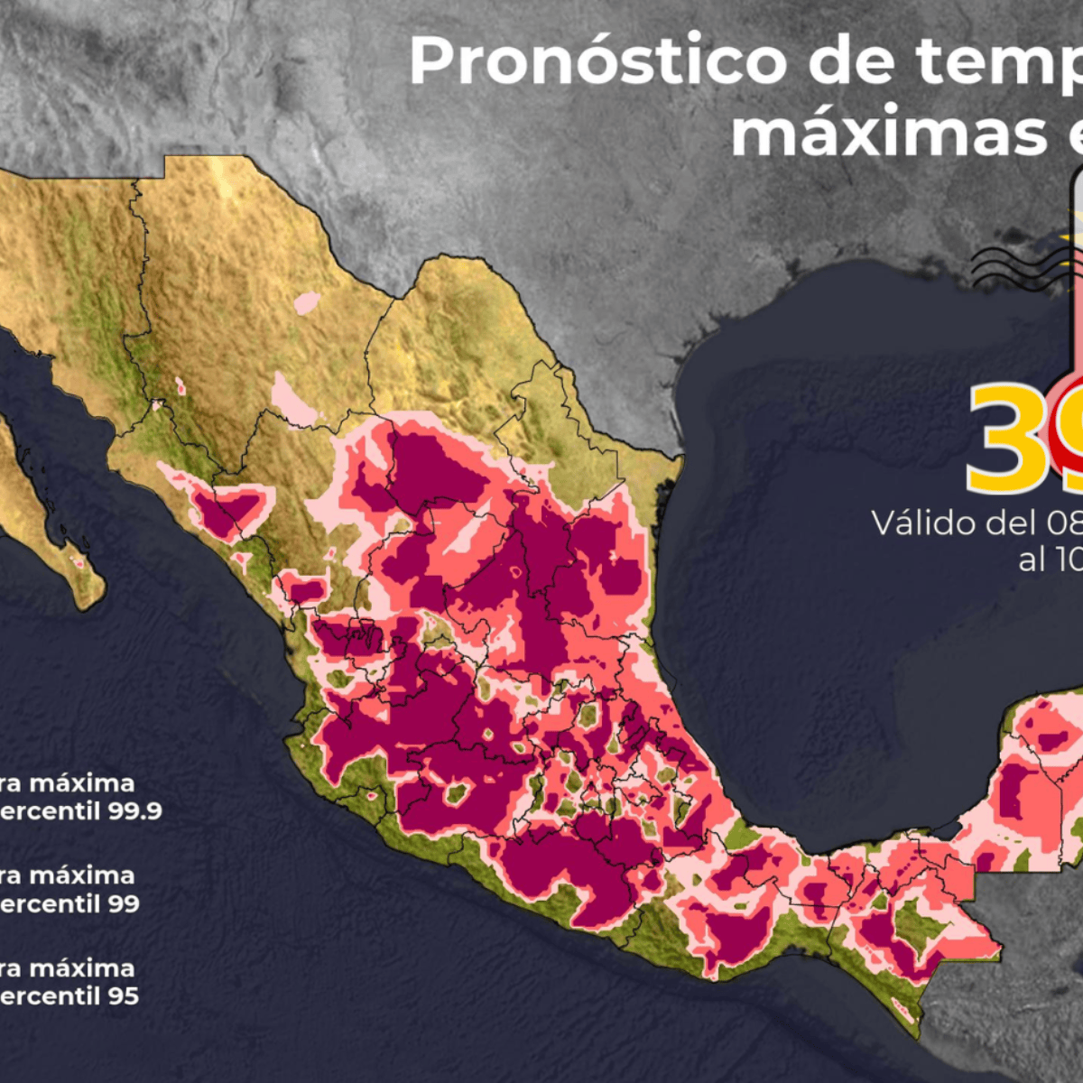 calor se intensifica en estas zonas del sur de méxico| pronóstico del clima para el 9 de mayo