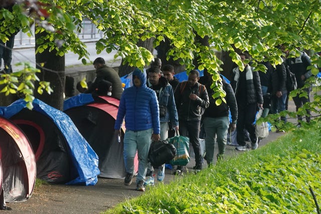 asylum seeker camp cleared from dublin canal