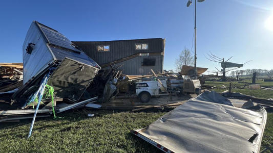 Building destroyed, trees uprooted after tornado rips through Auglaize County<br><br>