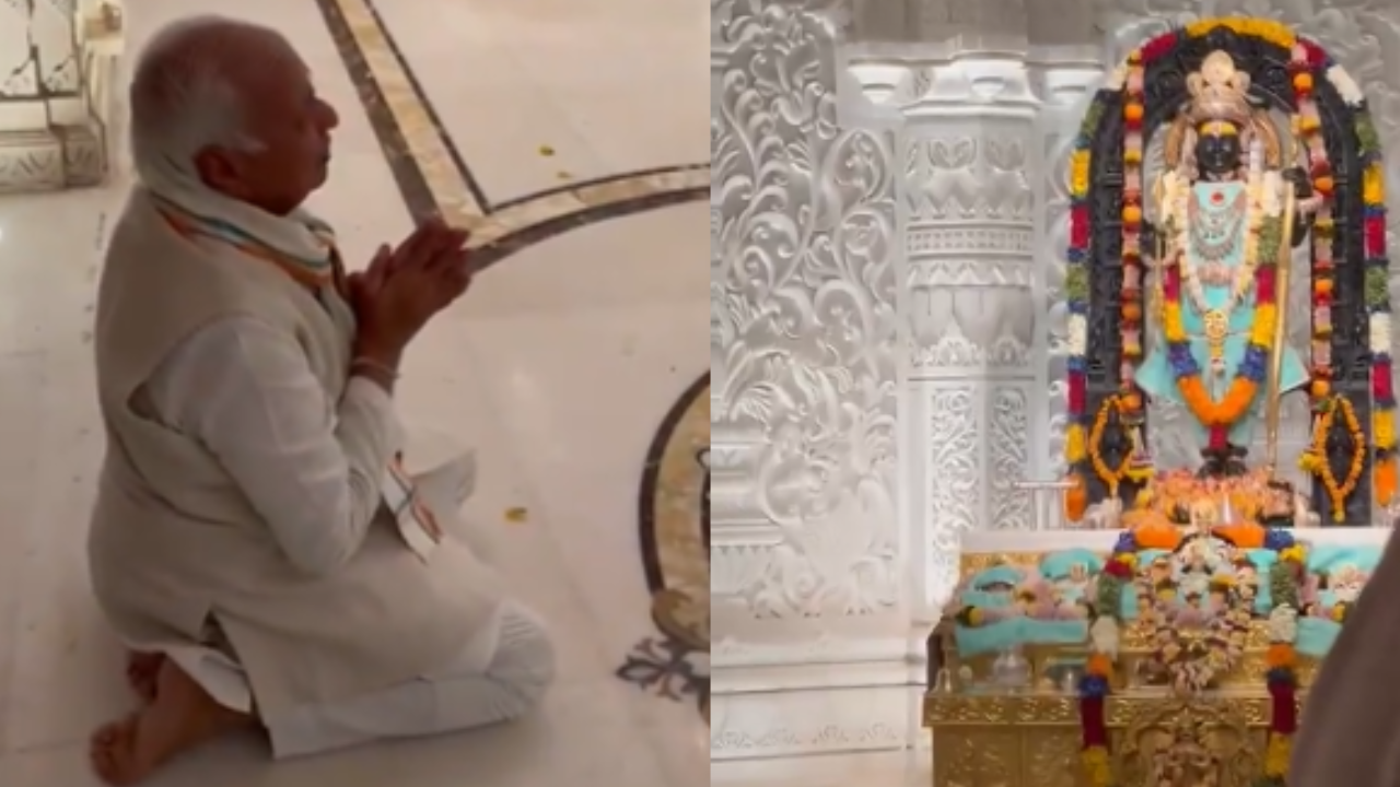 watch: kerala governor arif mohammad khan visits ayodhya's ram temple