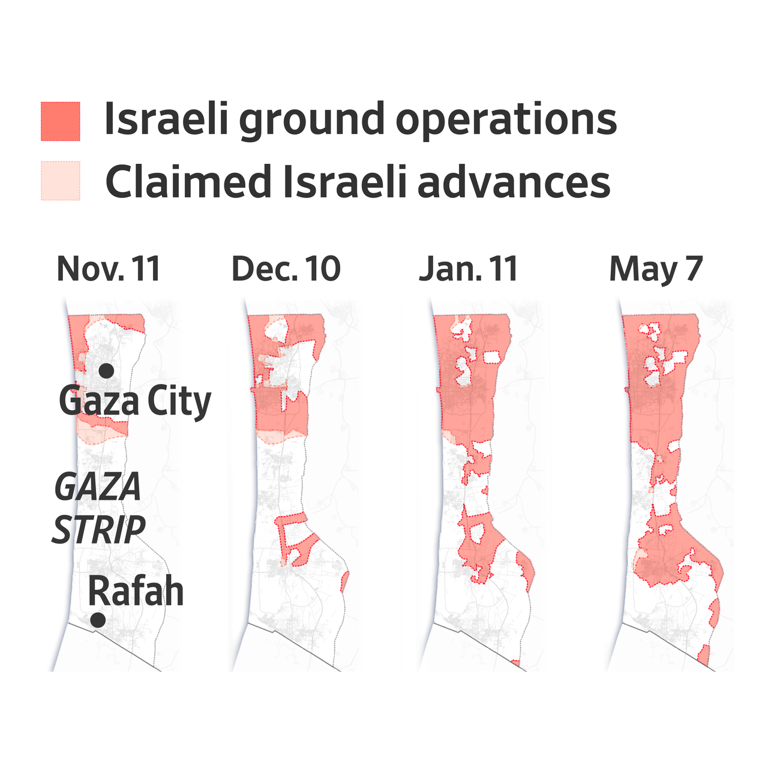 Israel’s Advance Toward Rafah, Shown in Maps