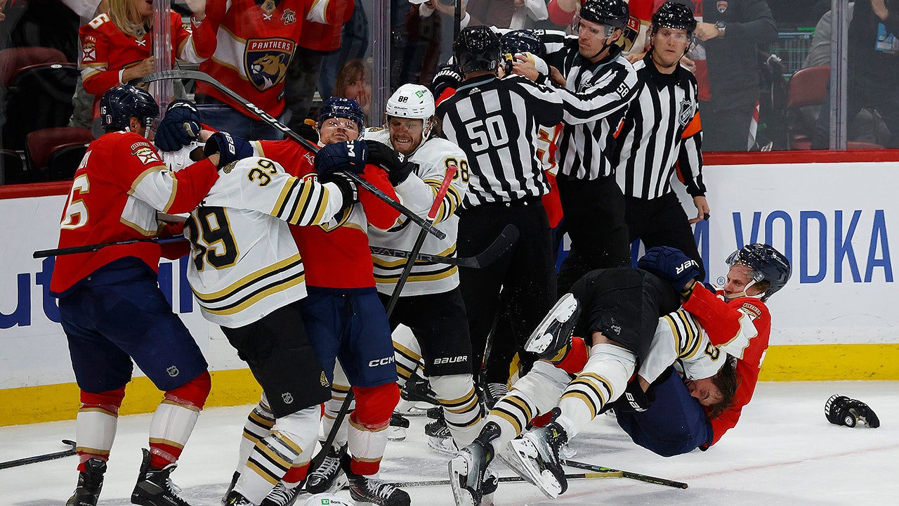 panthers, bruins players come to blows in emotional end to game 2