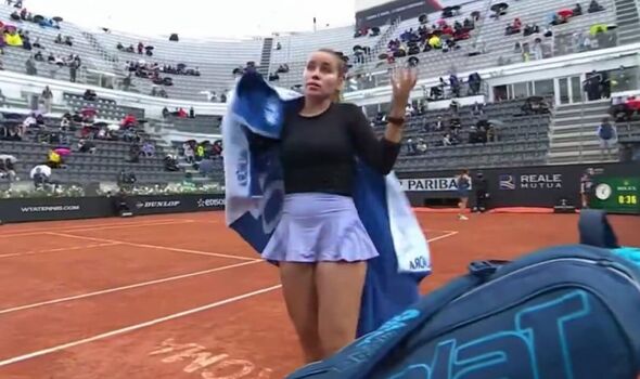 italian open star fumes at umpire and supervisor after trying to get match cancelled