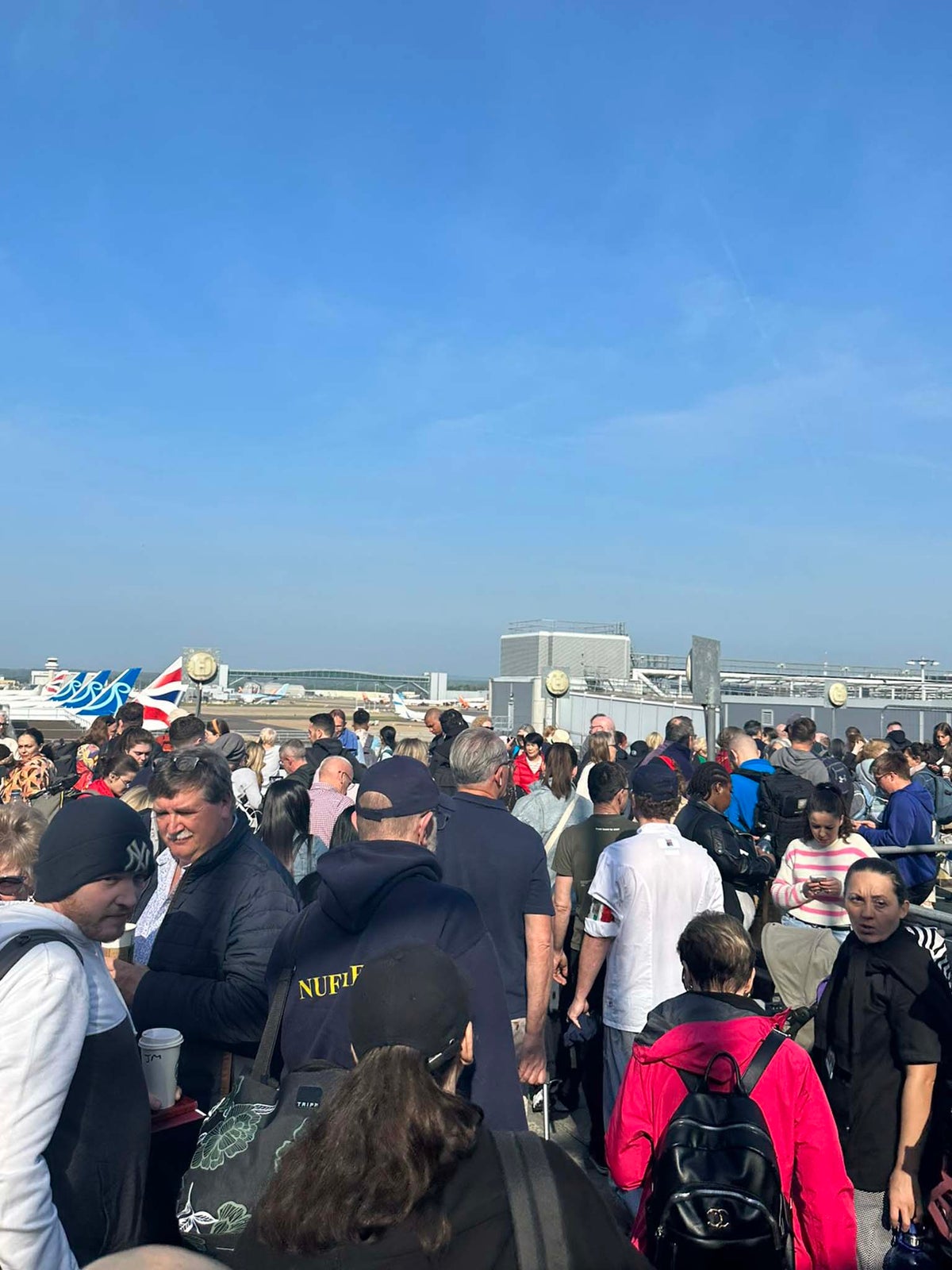 gatwick airport terminal evacuated as eurovision-bound passengers miss flights amid 'absolute carnage'