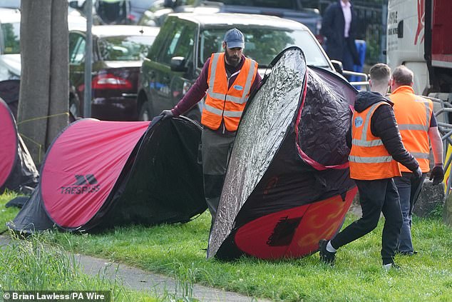 dublin destroys tent city as ireland struggles with migrant influx