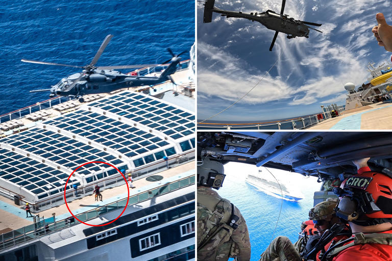 US Air Force airlifts cruise ship passenger, critically ill son in Atlantic Ocean in dramatic 8-hour rescue mission