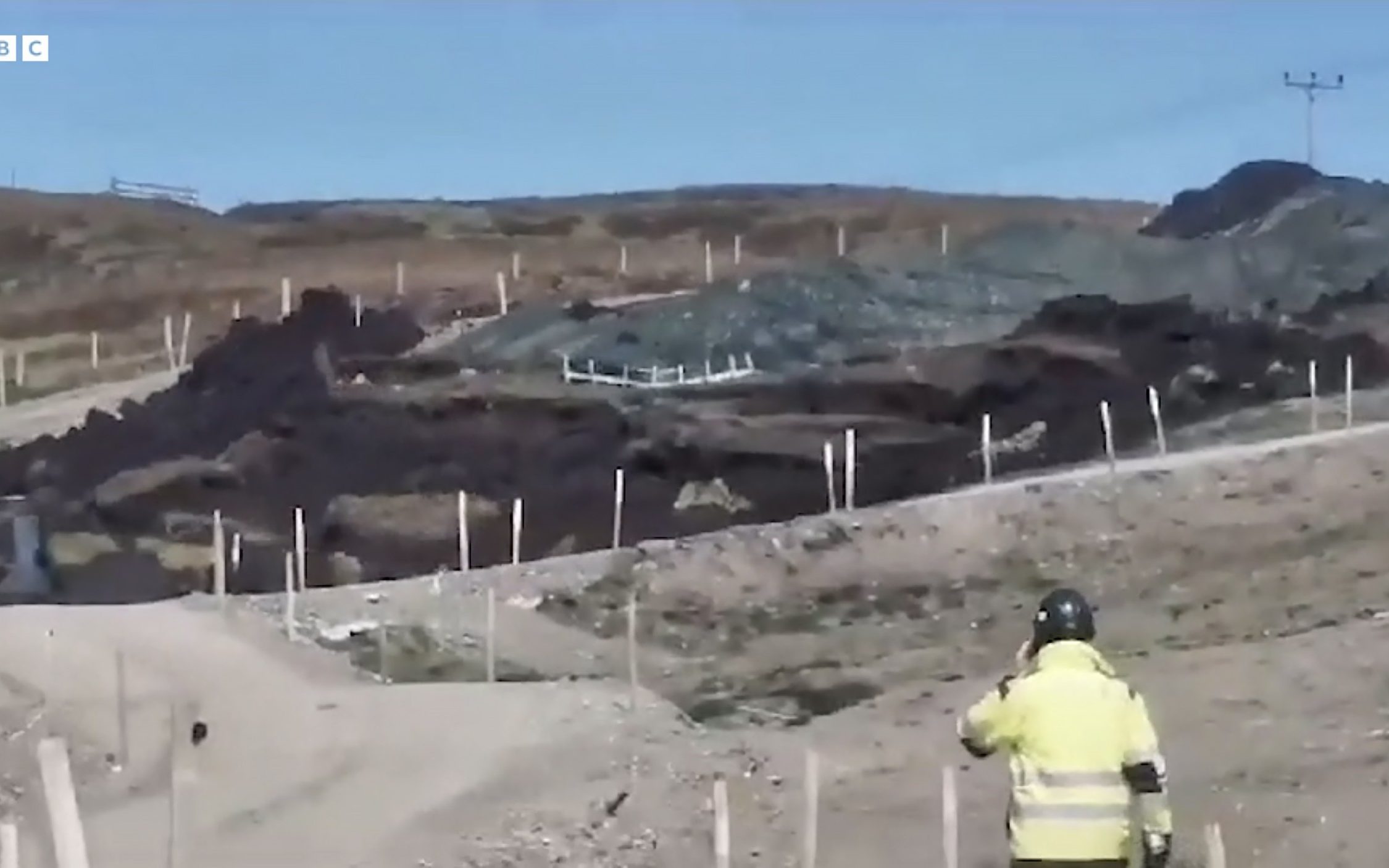 watch: tons of peat slide down hillside at shetland wind farm