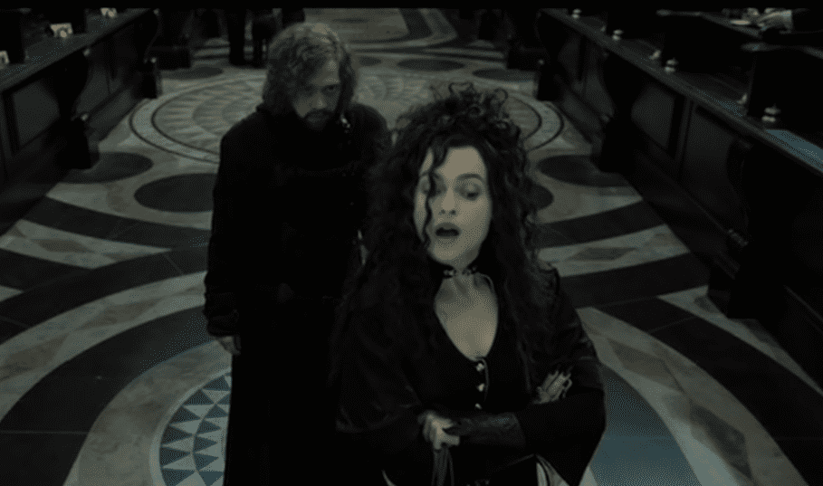 <p>When Hermione takes the Polyjuice Potion to disguise herself as Bellatrix, Emma Watson first acted out the scene for Helena Bonham Carter so she would know how Hermione would act in that situation. So the scene is basically Carter acting like Watson acting like Hermione acting as Bellatrix. Whoa.</p>