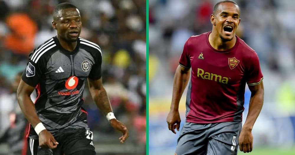 orlando pirates forward tshegofatso mabasa and stellenbosch fc striker iqraam rayners are fighting for the psl golden boot.