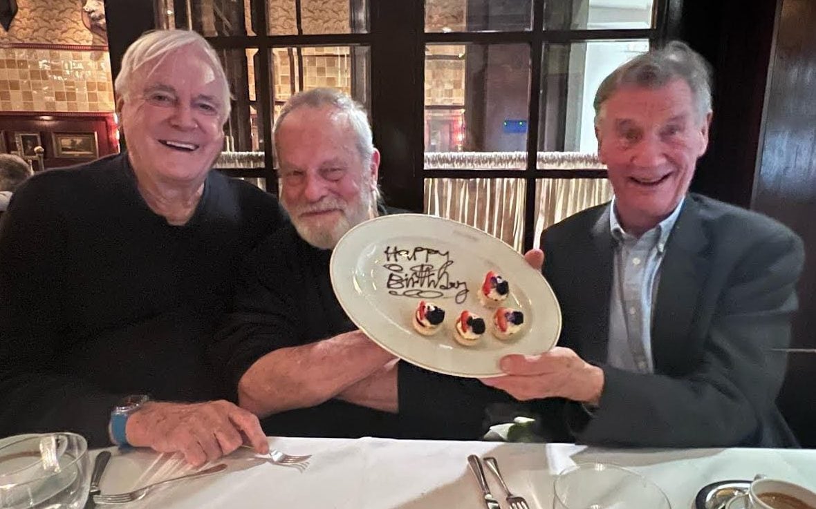 monty python stars reunite for sir michael palin’s birthday - with one notable absence