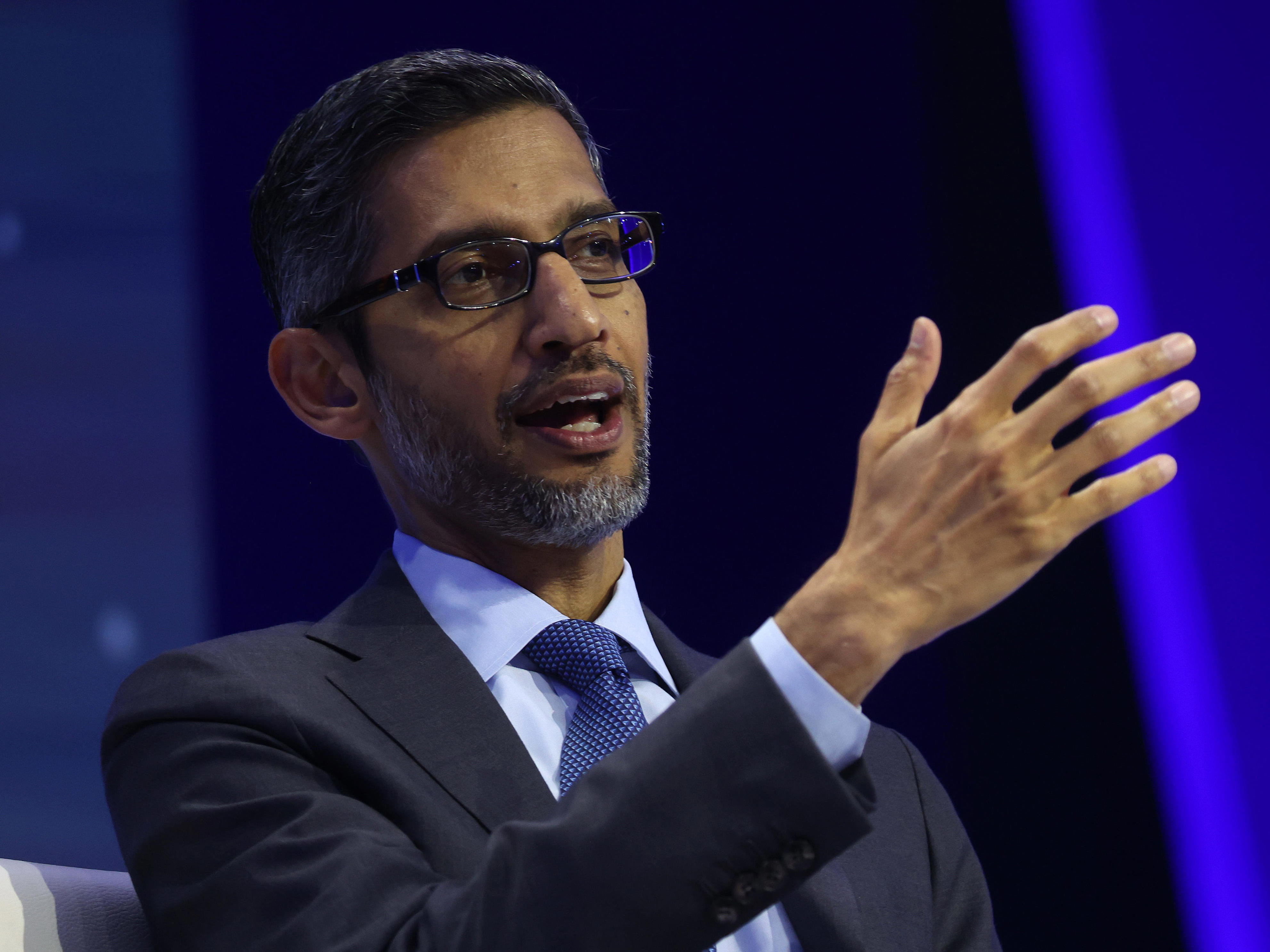 microsoft, google ceo sundar pichai explains why he's not doing layoffs in one fell swoop, but in stages
