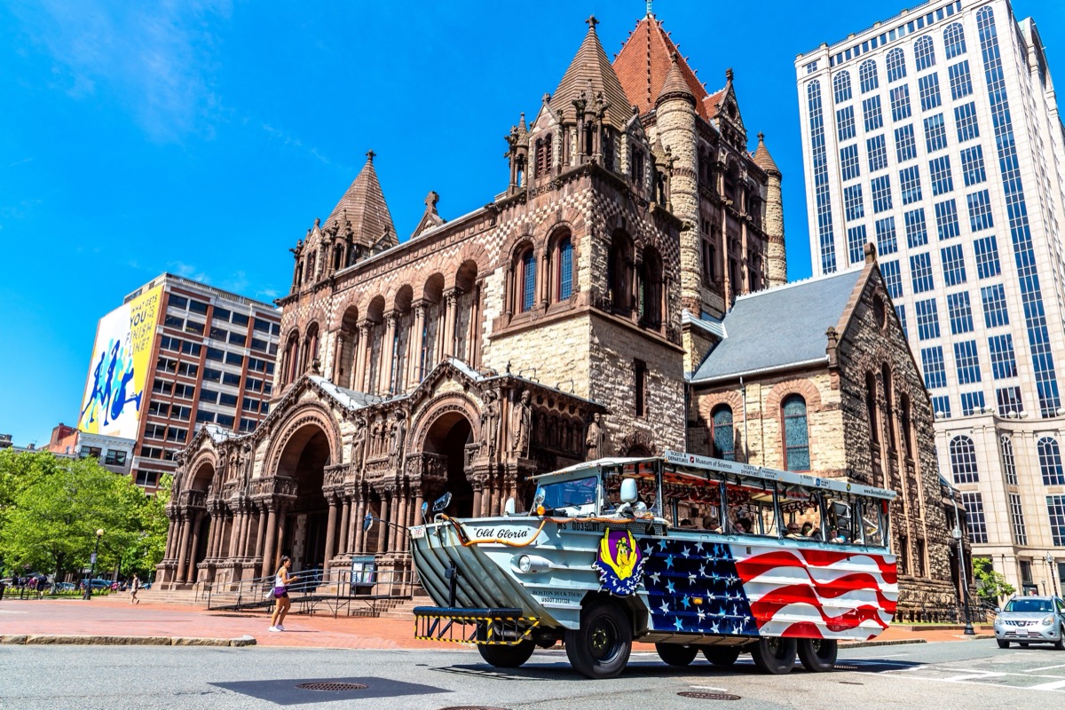 <p>Up first on the list of tourist traps that are worth your time is the Boston Duck Tour. According to <strong>Becca Siegel</strong>, co-owner of <a rel="noopener noreferrer external nofollow" href="https://www.halfhalftravel.com/">Half Half Travel</a> blog, this attraction is "actually awesome."</p><p>"If you haven't heard of it, it's basically a tour of Boston in an amphibious vehicle that starts as a bus and then turns into a boat. It sounds ridiculous, and it is," Siegel says. "It's a great way to see Boston, though, especially for first-timers, and it's fun. Is it worth the money, and is it a trap? You decide, but it's probably a once-in-a-lifetime experience."</p>