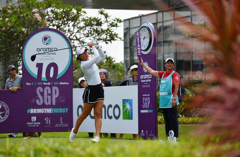 Danielle Kang was second when the Aramco Team Series visited Singapore last year