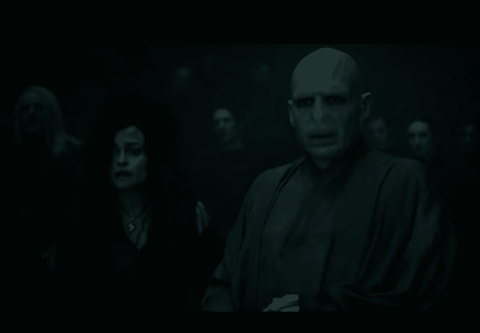 <p>In every shot where Voldemort and Bellatrix Lestrange appear together, she always moves so that she stands on his right, traditionally the spot reserved for the most loyal and trusted follower.</p>
