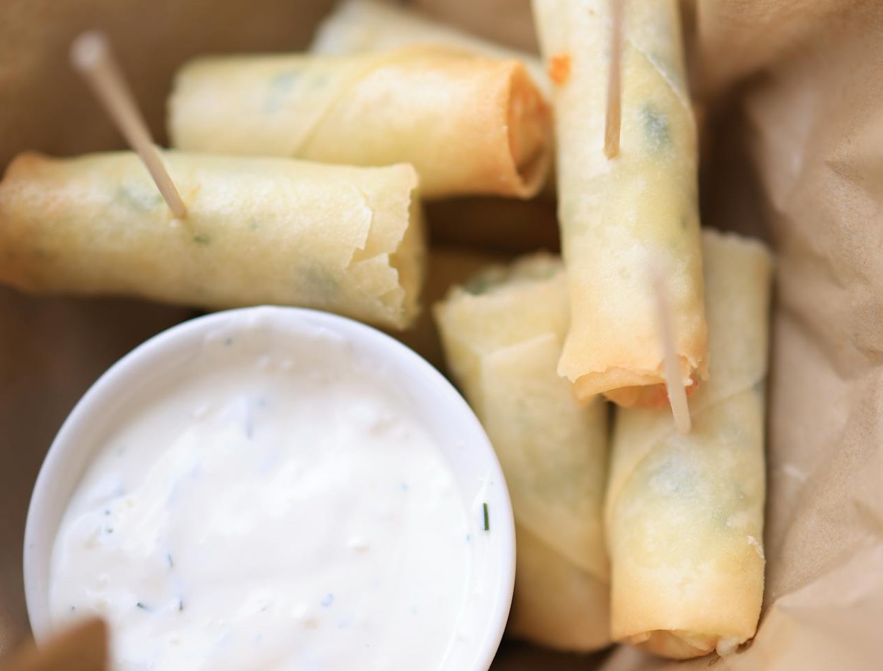 <p>Disney had secret sides too, including this mayo-based, aioli-lke "secret sauce" that is a dip for spring rolls.</p>