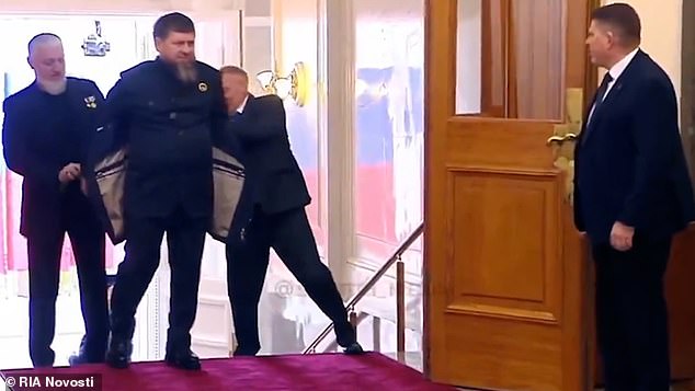ramzan kadyrov filmed 'pulling truck' in bid to prove good health